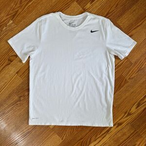 Nike Dri Fit Athletic Cut Tee White large
